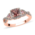 Red Apatite and Multi Gemstone Infinity Shank Ring in Vermeil Rose Gold Over Sterling Silver (Size 10.0) 1.15 ctw - Sticky add to cart bar