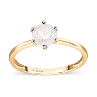 SGL Certified Luxoro 10K Yellow Gold G-H I3 Diamond Solitaire Ring 1.10 ctw
