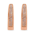 Natural Pink Diamond I3 Hoop Earrings in Vermeil Rose Gold Over Sterling Silver 0.25 ctw - Sticky add to cart bar