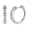 Moissanite Hoop Earrings in Platinum Over Sterling Silver 0.85 ctw - Sticky add to cart bar