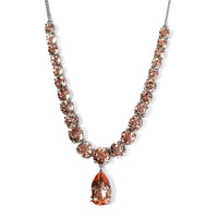 Morganique Quartz (Triplet) Drop Necklace 18 Inches in Platinum Over Sterling Silver 51.40 ctw