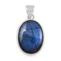 Peacock Labradorite Pendant in Sterling Silver 18.80 ctw - Sticky add to cart bar