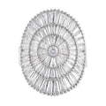 Simulated Diamond Cluster Ring in Silvertone (Size 10.0) 5.00 ctw - Sticky add to cart bar
