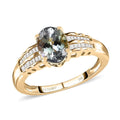 Luxoro 10K Yellow Gold Premium Green Tanzanite and G-H I3 Diamond Ring 1.90 ctw (Del. in 5-7 Days) - Sticky add to cart bar