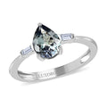 Luxoro 10K White Gold Premium Green Tanzanite and G-H I3 Diamond Ring 1.30 ctw - Sticky add to cart bar