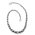 Santa Fe Style Sterling Silver Navajo Pearl Necklace 20 Inches 39.40 Grams - Sticky add to cart bar