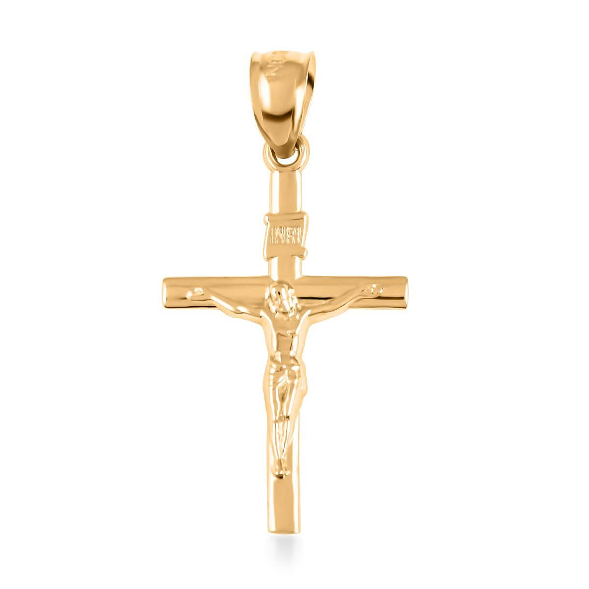 Made In America 10K Yellow Gold Cross Pendant