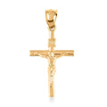 Made In America 10K Yellow Gold Cross Pendant - Sticky add to cart bar