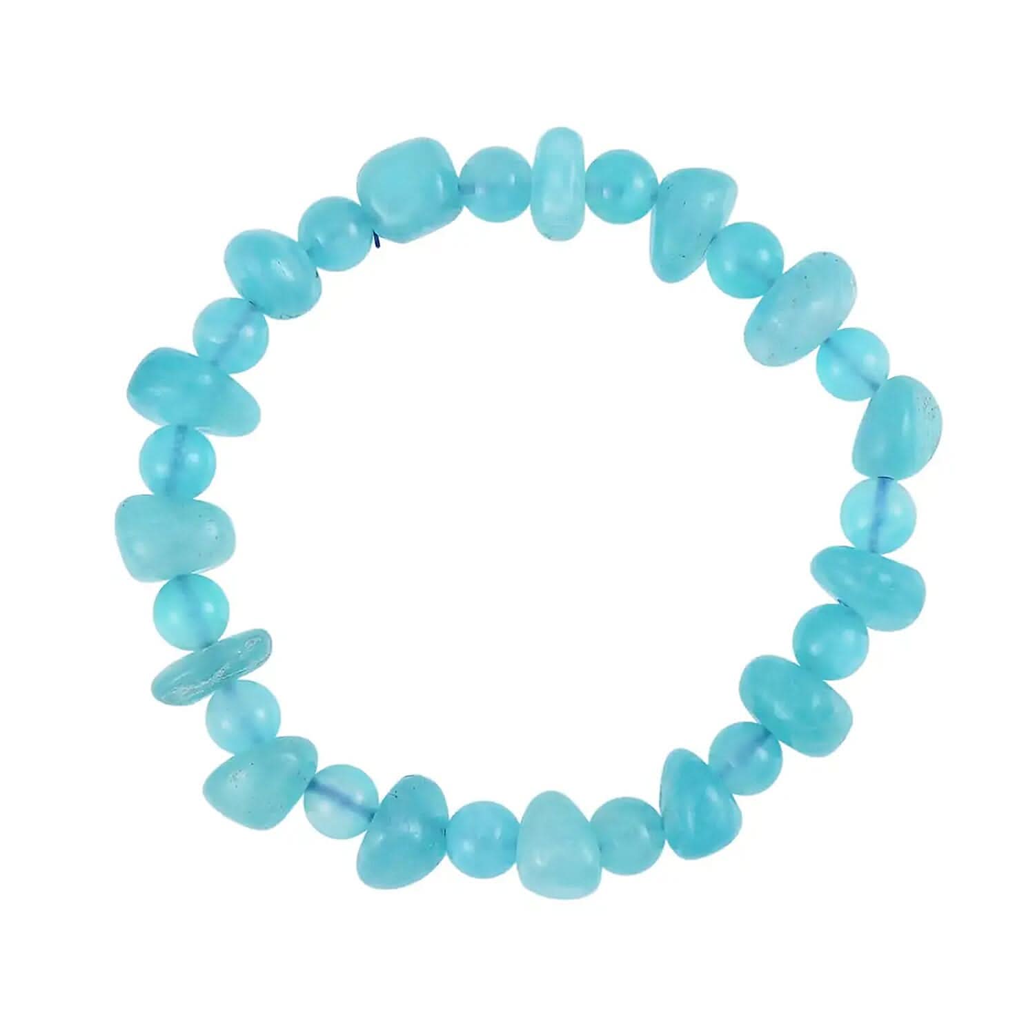 Amazonite 115.00 ctw Beaded Stretch Bracelet