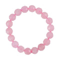 Galilea Rose Quartz 183.00 ctw Beaded Stretch Bracelet - Sticky add to cart bar