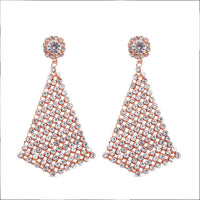 White Austrian Crystal Earrings in Silvertone