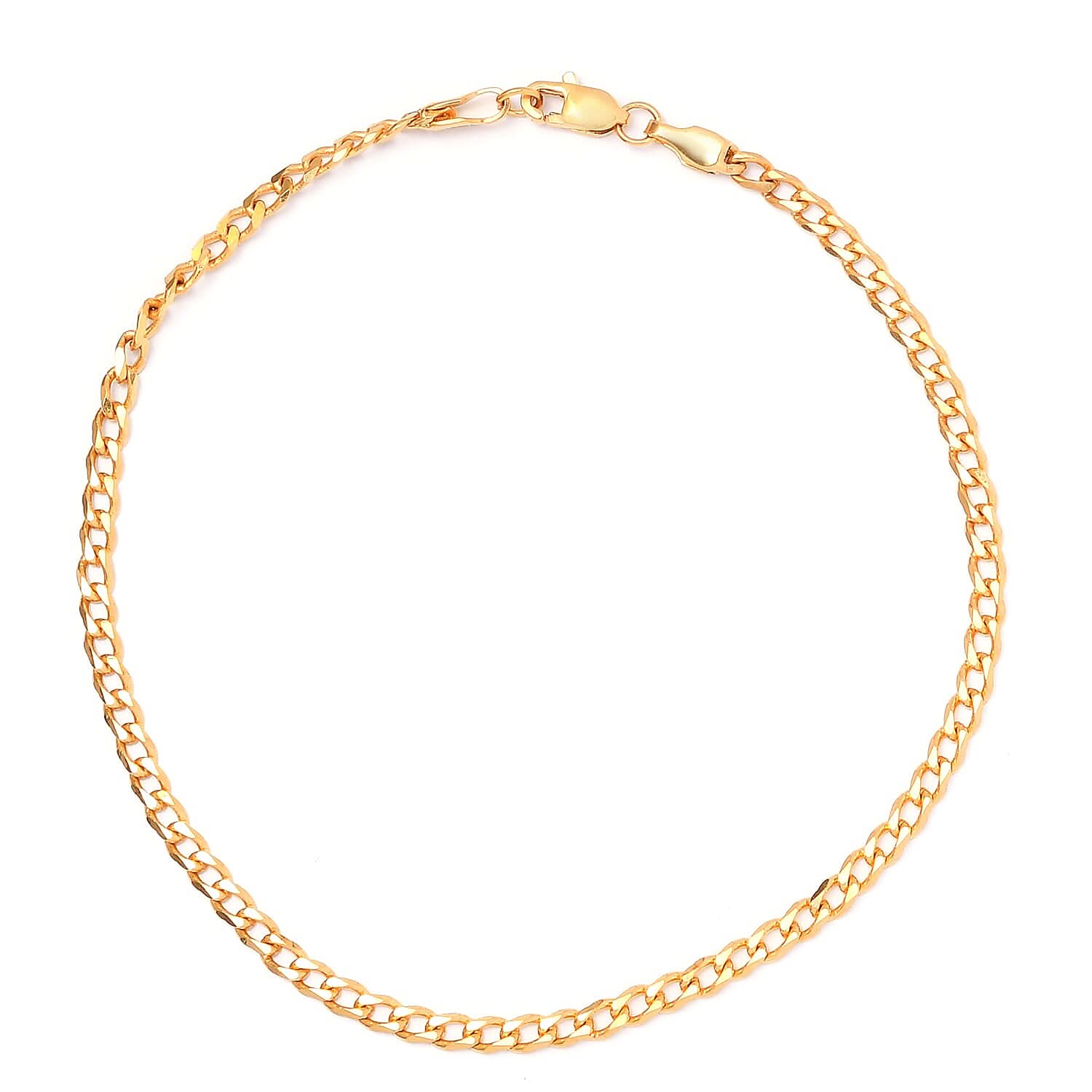 10K Yellow Gold 3mm Curb Bracelet (7.00 In) 1.85 Grams