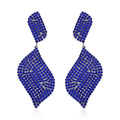 Green Austrian Crystal Geometrical Earrings in Goldtone - Sticky add to cart bar