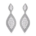 Simulated Pearl, Austrian Crystal Earrings in Silvertone - Sticky add to cart bar