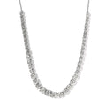 Moissanite Tennis Necklace 18 Inches in Platinum Over Sterling Silver 30.85 ctw - Sticky add to cart bar