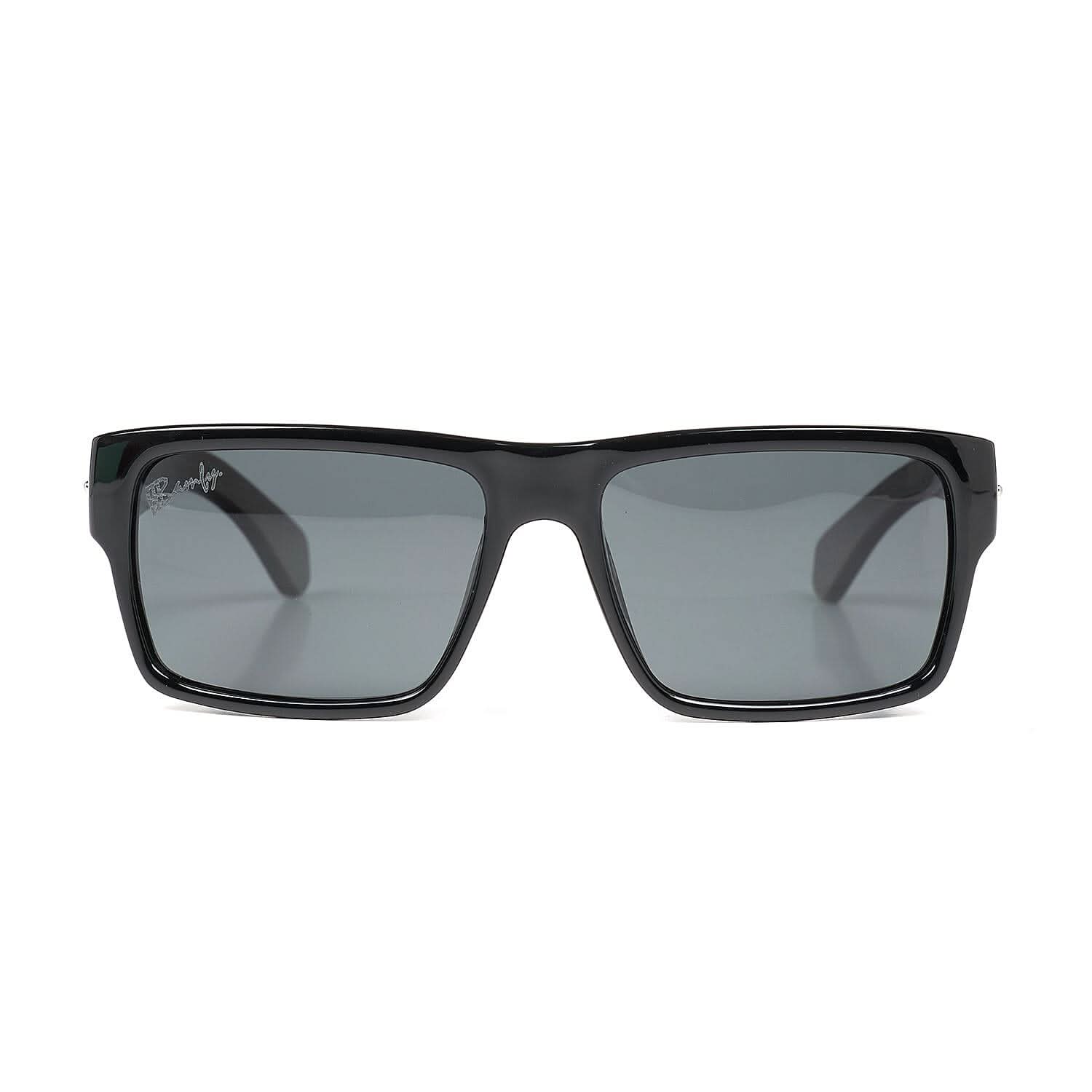 Bamfy Burbank UV400 Polarized Sunglasses with Bamboo Legs and Case -Black Brown