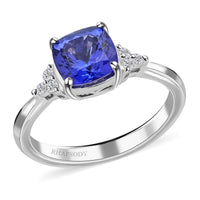 Certified & Appraised Rhapsody 950 Platinum AAAA Tanzanite and E-F VS Diamond Ring 5.70 Grams 2.50 ctw (Del. in 15-20 Days)