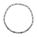 Silver Color Hematite Beaded Necklace 20 Inches in Silvertone 681.00 ctw - Sticky add to cart bar