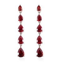 Lab Created Padparadscha Sapphire Drop Earrings in Vermeil Rose Gold Over Sterling Silver 15.65 ctw