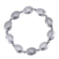 Silver Color Hematite Beaded Stretch Bracelet 148.00 ctw - Sticky add to cart bar
