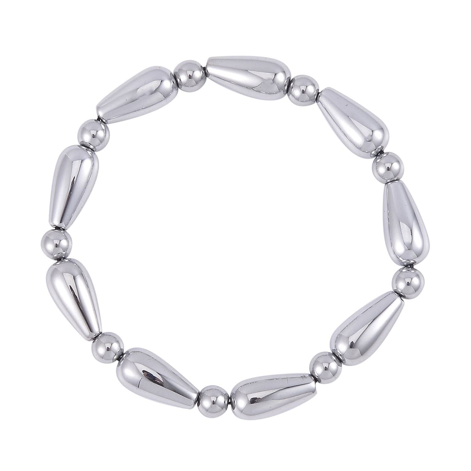 Golden Color Hematite Beaded Stretch Bracelet 148.00 ctw