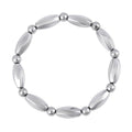 Silver Color Hematite Beaded Stretch Bracelet 137.00 - Sticky add to cart bar