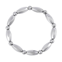 Silver Color Hematite Beaded Stretch Bracelet 137.00