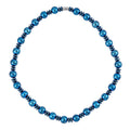 Silver Color Hematite Beaded Necklace 20 Inches in Silvertone 750.00 ctw - Sticky add to cart bar