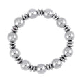 Silver Color Hematite Beaded Stretch Bracelet 293.00 ctw - Sticky add to cart bar