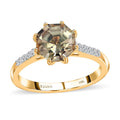 Iliana 18K Yellow Gold Octillion Cut AAA Turkizite, Diamond (G-H, SI) Ring (Size 10.0) 2.65 ctw - Sticky add to cart bar