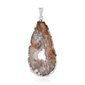 Geode Essence Pendant in Silvertone - Sticky add to cart bar