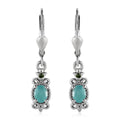 Grandidierite and Chrome Diopside Lever Back Earrings in Platinum Over Sterling Silver 0.70 ctw - Sticky add to cart bar