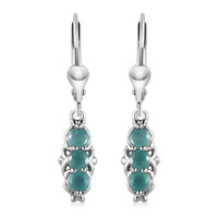 Grandidierite Lever Back Earrings in Platinum Over Sterling Silver 1.15 ctw