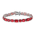 One Time Only Lab Created Padparadscha Sapphire Tennis Bracelet in Platinum Over Sterling Silver (8.00 In) 47.15 ctw - Sticky add to cart bar