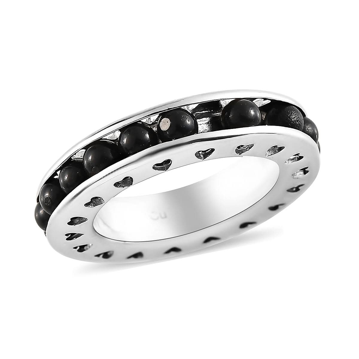 Shungite Eternity Band Ring in 14K YG Over Copper 5.00 ctw (1)