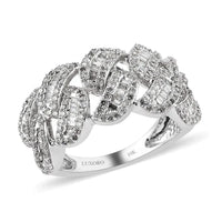 LUXORO 10K Yellow Gold Diamond G-H I3 Fancy Ring (Size 6.0) 4.50 Grams 1.00 ctw