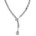 Austrian Crystal Necklace in Silvertone (21 Inches) - Sticky add to cart bar