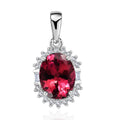 Rhapsody 950 Platinum AAAA Ouro Fino Rubellite and E-F VS2 Diamond Pendant 2.25 ctw - Sticky add to cart bar