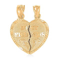 10K Yellow Gold DIamond-Cut Heart Pendant 1.1 Grams - Sticky add to cart bar