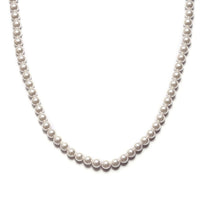 Austrian Crystal Beaded Necklace 20 Inches in Sterling Silver