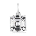 White Crystal Solitaire Pendant in Sterling Silver 4.50 ctw - Sticky add to cart bar