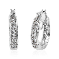 Karis White Crystal Hoop Earrings
