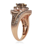 Natural Champagne Diamond Ring in Vermeil RG Over Sterling Silver 2.00 ctw