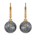 Tahitian Cultured Pearl 9-10mm Lever Back Earrings in Vermeil Yellow Gold Over Sterling Silver - Sticky add to cart bar
