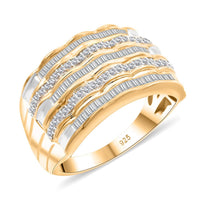 Diamond Ring in 14K Yellow Gold Over Sterling Silver 0.50 ctw