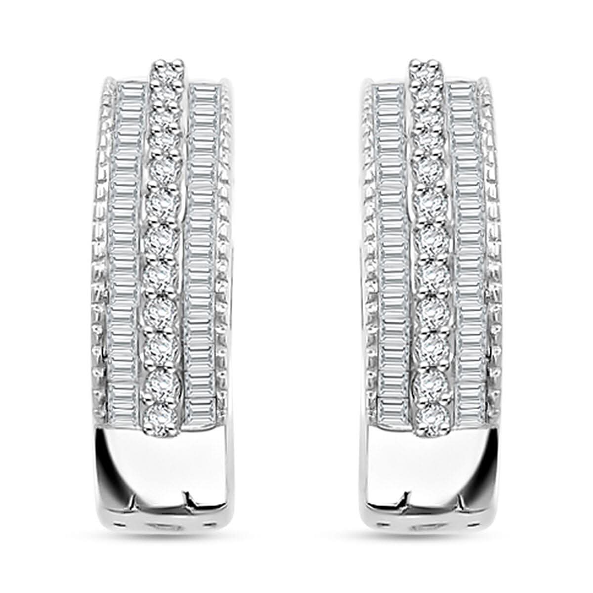 Diamond Earrings in 14K Yellow Gold Over Sterling Silver 0.50 ctw