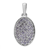 Karis Simulated Purple Diamond Pendant in Platinum Bond 1.15 ctw
