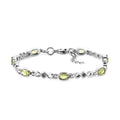 Peridot Bracelet in Stainless Steel (7.25 In) 3.60 ctw - Sticky add to cart bar