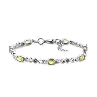 Peridot Bracelet in Stainless Steel (7.25 In) 3.60 ctw