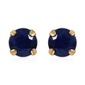 Luxoro 10K Yellow Gold Premium Madagascar Blue Sapphire (DF) Stud Earrings 1.35 ctw - Sticky add to cart bar